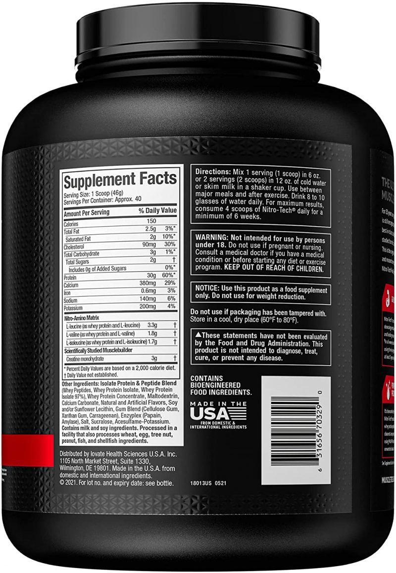 Alternative view of Nitro-Tech Whey Protein - 4 lb Muscletech
